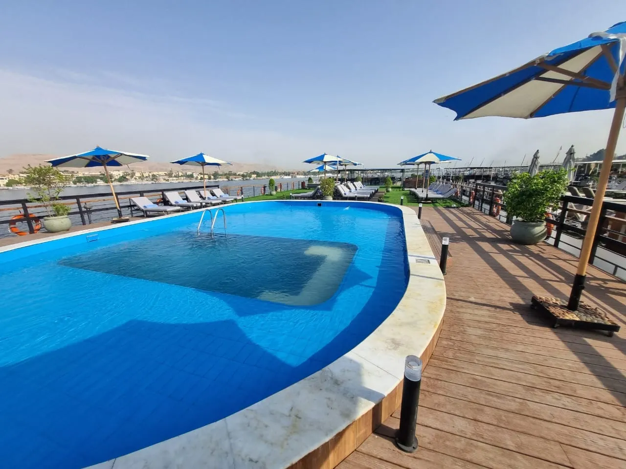 Sun deck of the Royal Elite Nile cruise